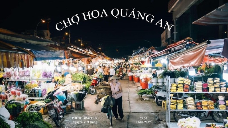 Khám phá chợ hoa Quảng An – Vẻ đẹp thơ mộng của Thủ đô về đêm